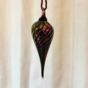 Beautiful Vintage Drop Glass Ornament